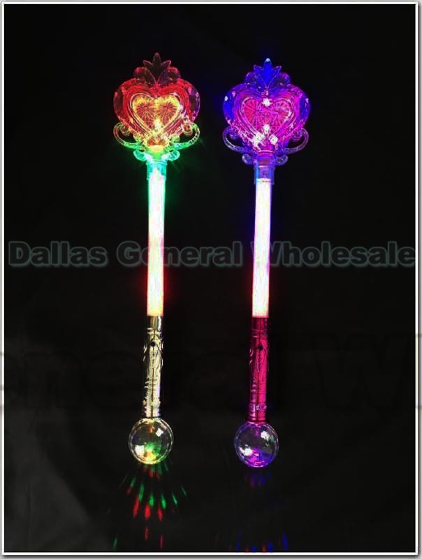 Carnival Glow In Dark Heart Wands Wholesale