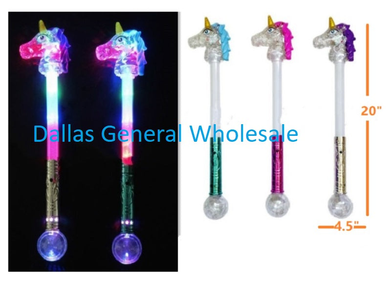 Carnival Toy Light Up Unicorn Wands Wholesale