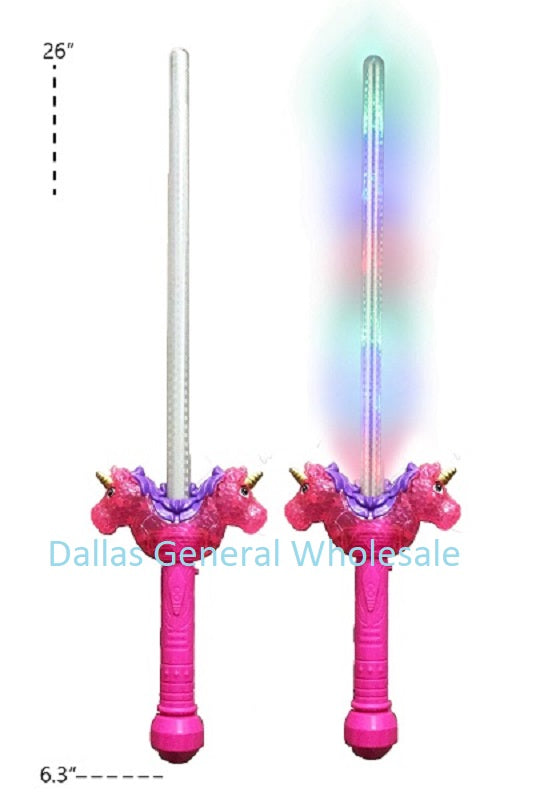26" Carnival Glowing Unicorn Swords Wholesale