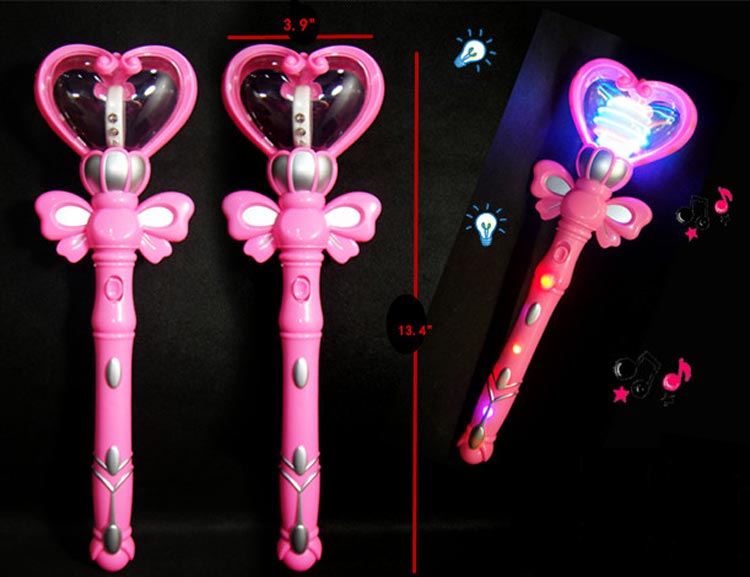 Carnival Glow In Dark Musical Heart Wands Wholesale - Dallas General Wholesale