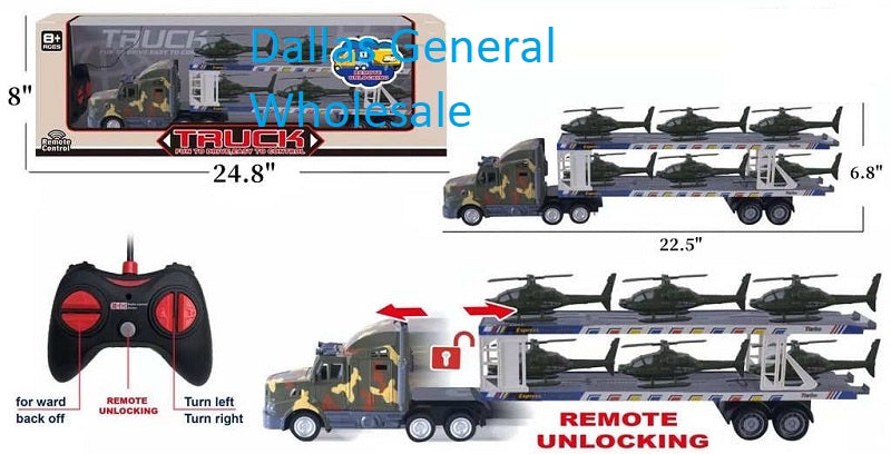 Toy RC 18 Wheeler Trucks W/ Helicopters Wholesale
