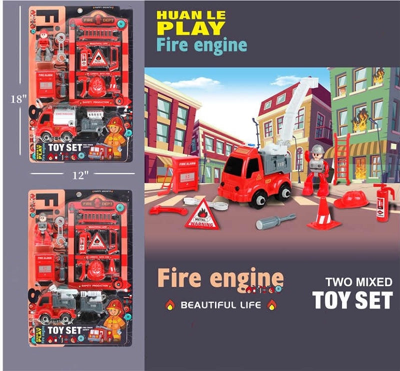 Toy Fire Fighter Crew Play Set Wholesale