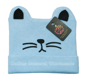 Infant Cat Ears Whiskers Beanie Hats Wholesale - Dallas General Wholesale