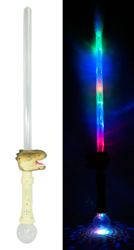 Flashing Light Up Toy Dinosaur Sword with Sounds Wholesale - Dallas General Wholesale