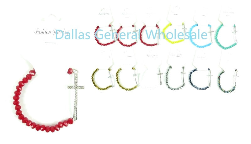 Studded Cross Beads Bracelets Wholesale