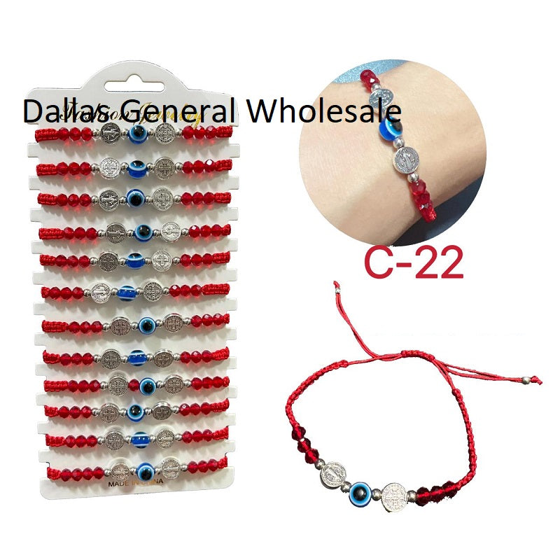 Religious Medal Drawstring Bracelets Wholesale