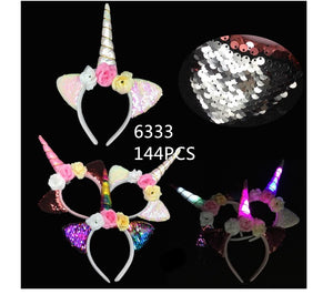 Glow In Dark Unicorn Headbands Wholesale - Dallas General Wholesale