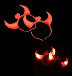 Carnival Glowing Red Horns Hair Clip Wholesale