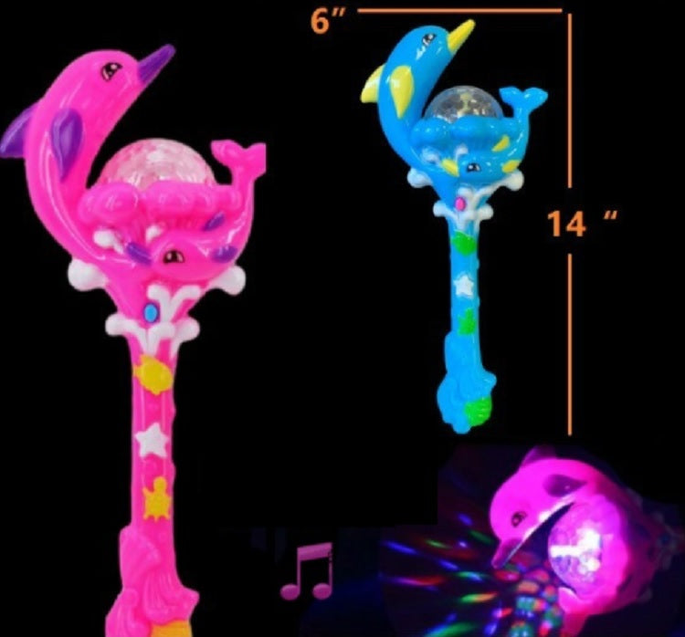 Light Up Dolphin Wands with Music Wholesale