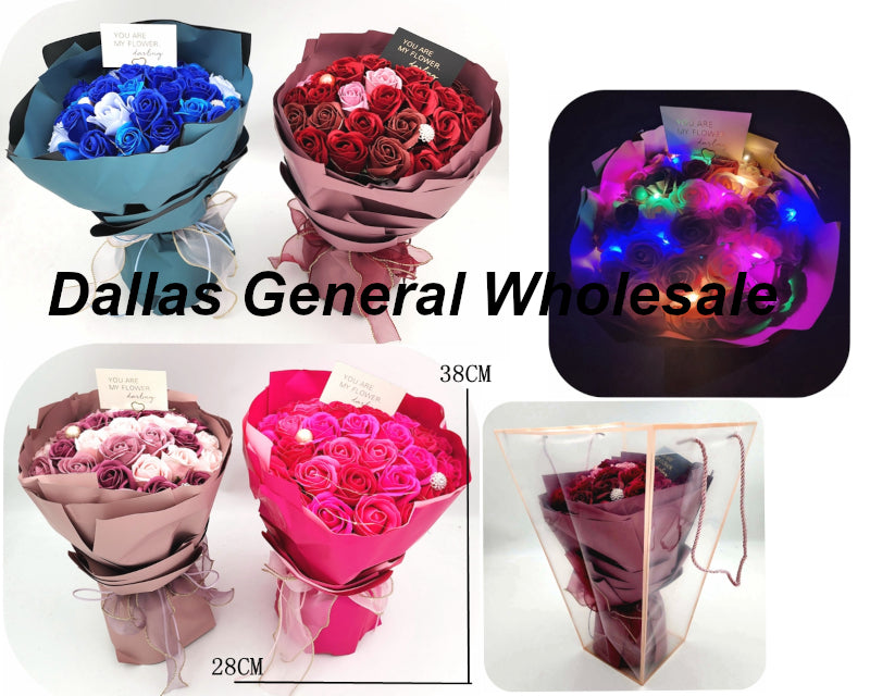 Beautiful Light Up Scented Rose Bouquets Gift Set Wholesale