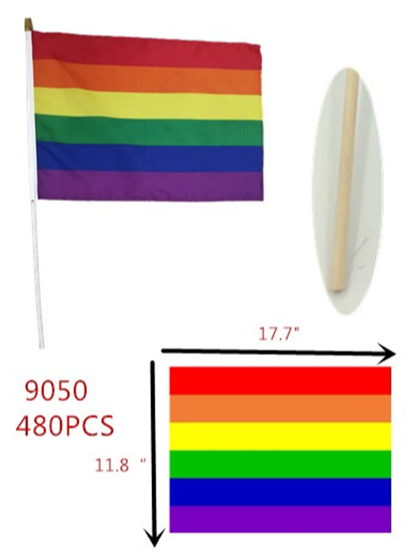 Rainbow Color Hand Held Flags Wholesale - Dallas General Wholesale