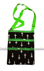 Cross Print Girls Shoulder Bags Wholesale - Dallas General Wholesale