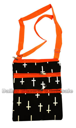 Cross Print Girls Shoulder Bags Wholesale - Dallas General Wholesale