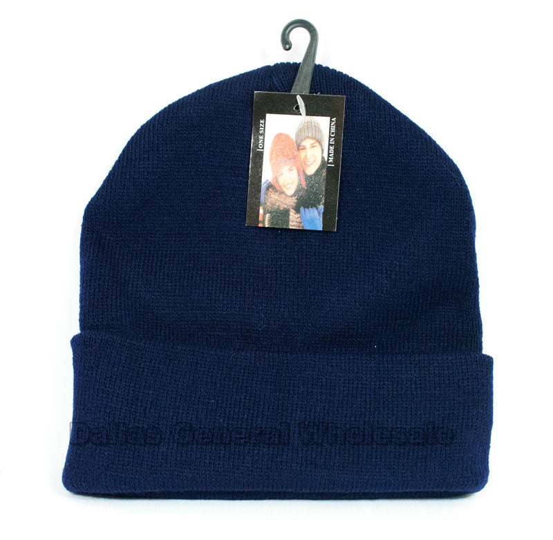 Trendy Solid Color Knitted Beanies Wholesale - Dallas General Wholesale
