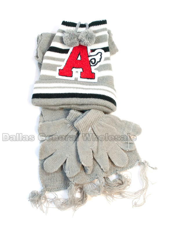 883648 Little Boys Beanie Gloves Scarf Set Wholesale - Dallas General Wholesale