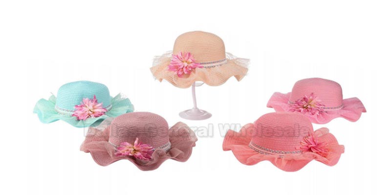 Little Girls Summer Straw Hats Wholesale