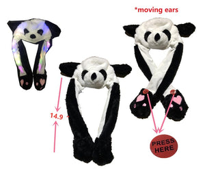 Kids Light Up Ear Moving Panda Hats Wholesale - Dallas General Wholesale