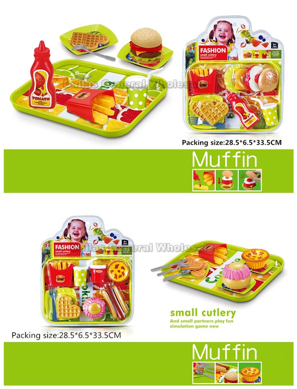 16 PC Burger Lunch Tray Play Set Wholesale