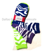 Girls Zebra Crew Socks Wholesale