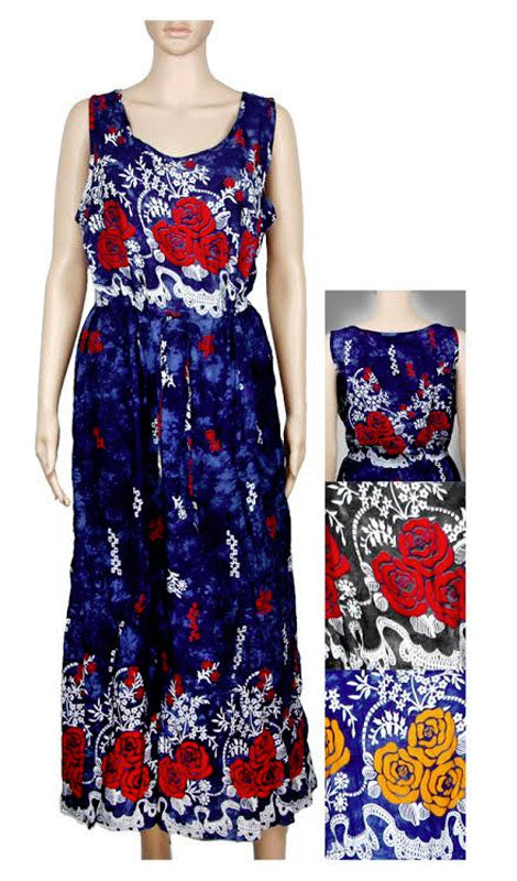 2032 Ladies Summer Maxi Sun Dress Wholesale - Dallas General Wholesale