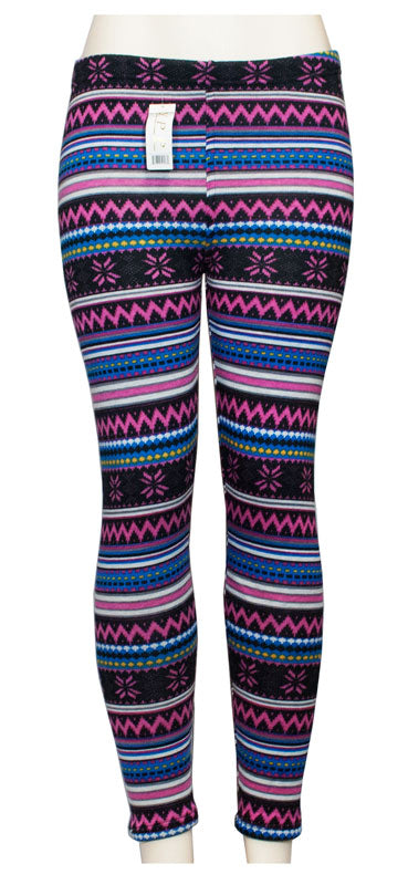 Ladies Fashion Printed Thermal Fur Lining Leggings Wholesale - Dallas General Wholesale