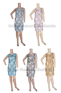 Ladies Casual Floral Short Dresses Wholesale