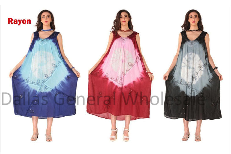 Fashion Rayon Tie Dye Dresses Wholesale
