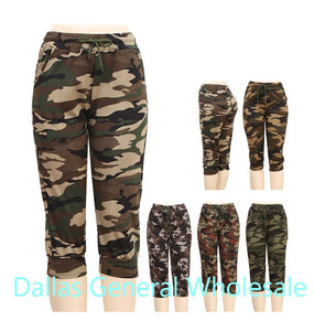 Girls Camouflage Jogger Capris Wholesale