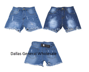 Cute Distress Denim Shorts Wholesale
