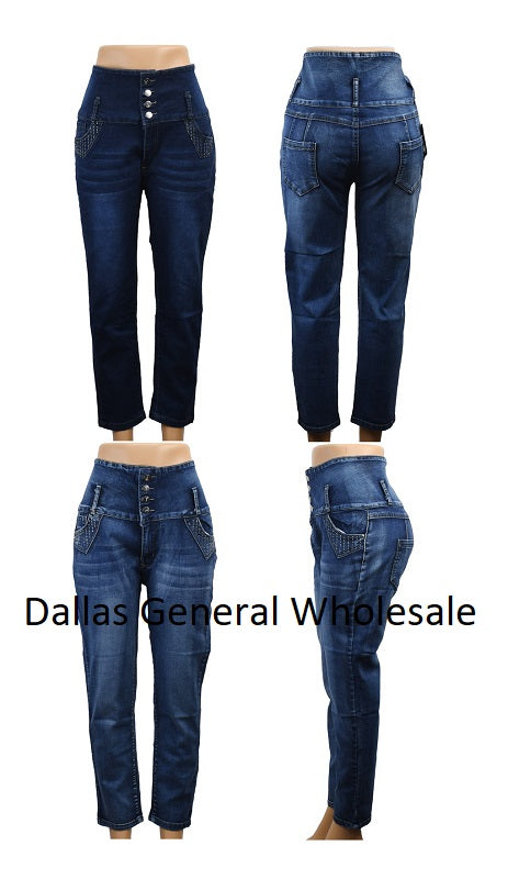 Cute Trendy High Waist Denim Jeans Wholesale