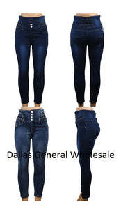 Ladies Trendy High Waist Denim Jeans Wholesale