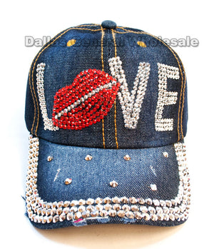 Ladies "LOVE" Fashion Denim Caps Wholesale - Dallas General Wholesale