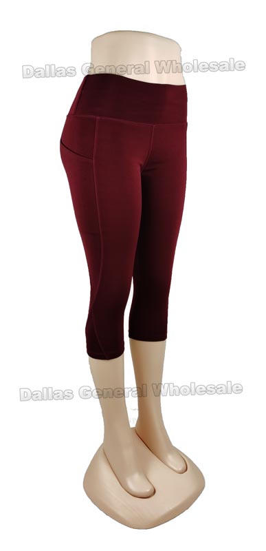 Ladies Active Capris with Pockets Wholesale - Dallas General Wholesale