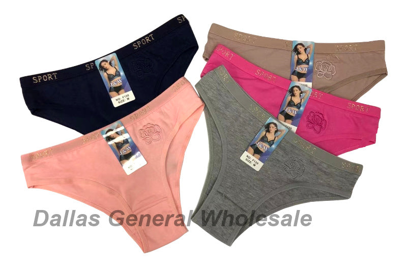 Ladies Casual Solid Color Cheeky Panties Wholesale