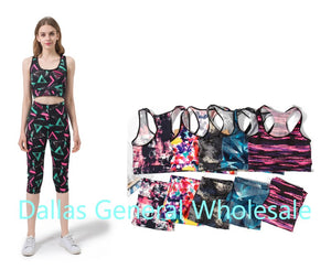 Active Bra Top w/ Capris Sets Wholesale - Dallas General Wholesale