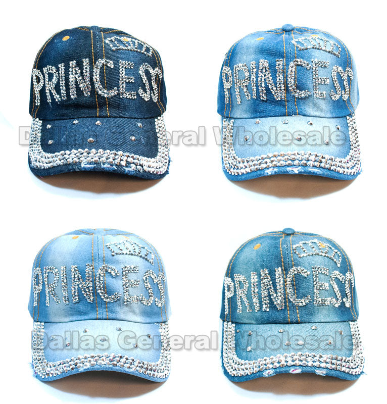 "Princess" Fashion Denim Caps Wholesale - Dallas General Wholesale