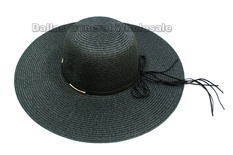 Ladies Fashion Floppy Beach Straw Hats Wholesale - Dallas General Wholesale