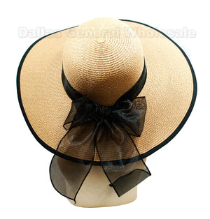 Ladies Fashion Floppy Beach Straw Hats Wholesale
