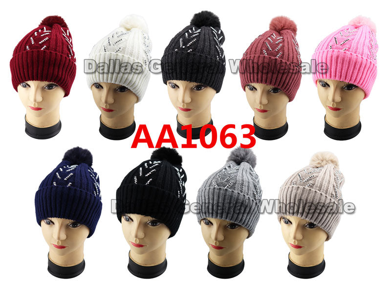 Bling Bling Fashion Thermal Beanie Hats Wholesale