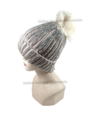 Bling Bling Fashion Thermal Beanie Hats Wholesale - Dallas General Wholesale