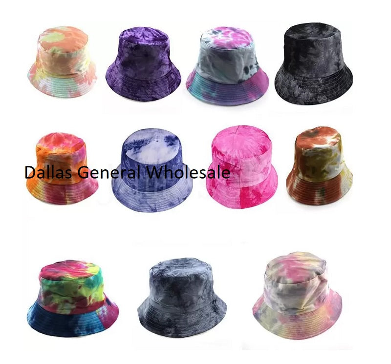 Adults Trendy Street Tye Dye Bucket Hats Wholesale