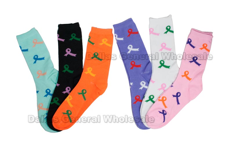 Girls Ribbon Crew Socks Wholesale