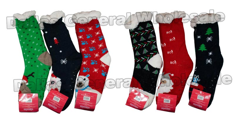 Christmas Thermal House Socks Wholesale - Dallas General Wholesale