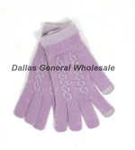 Ladies Cute Knitted Touch Gloves Wholesale