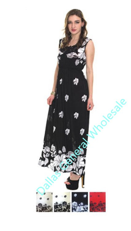 Ladies Fashion Maxi Sun Dress Wholesale - Dallas General Wholesale