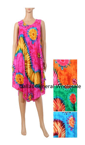 Women Rayon Tie Dye Dresses Wholesale