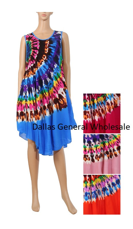 Ladies Rayon Tie Dye Dresses Wholesale