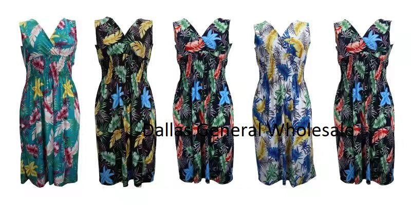 Ladies Floral Short Dresses Wholesale