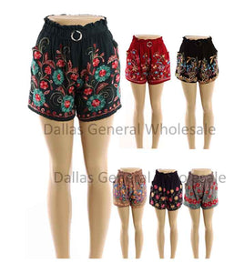 Girls Cute Casual Floral Shorts Wholesale
