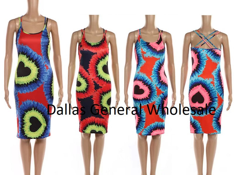 Girls Fashion Tie Dye Short Dresses Wholesale